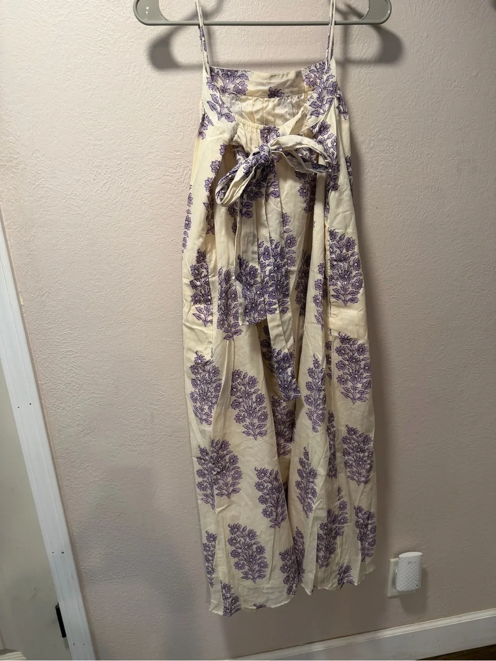 J. Crew Floaty midi dress in block-print cotton voile.